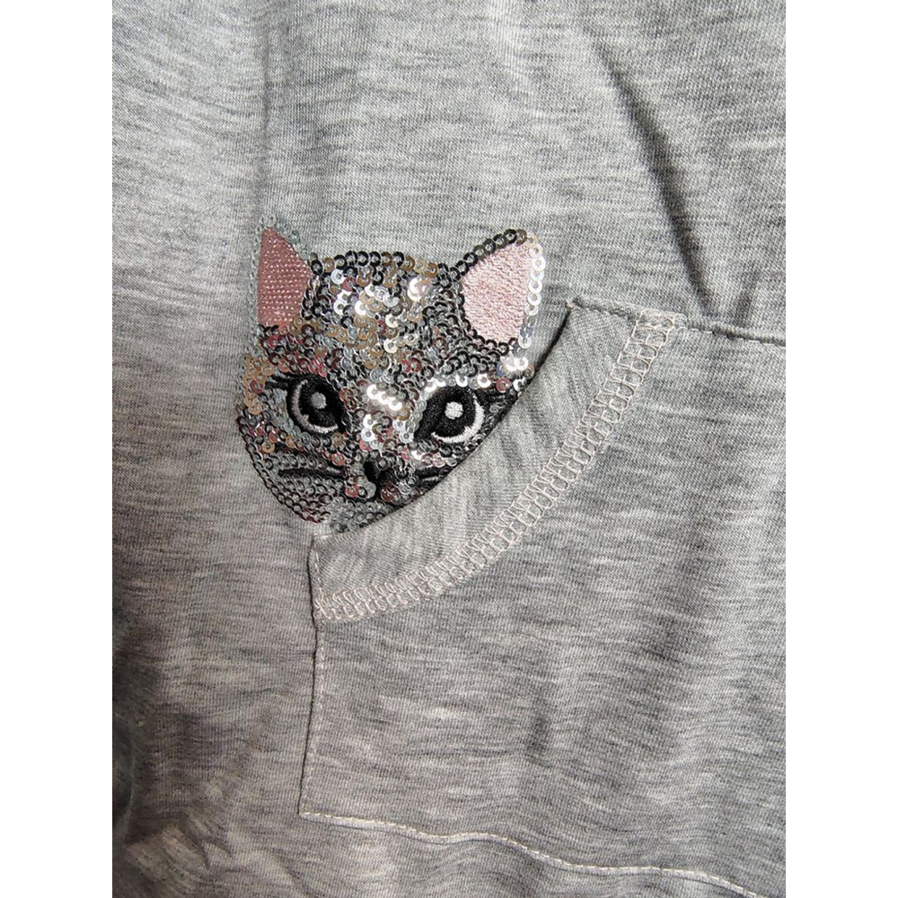 Chenault Girl Sequin Cat Pocket Top – Size 10 - Picture 9 of 10